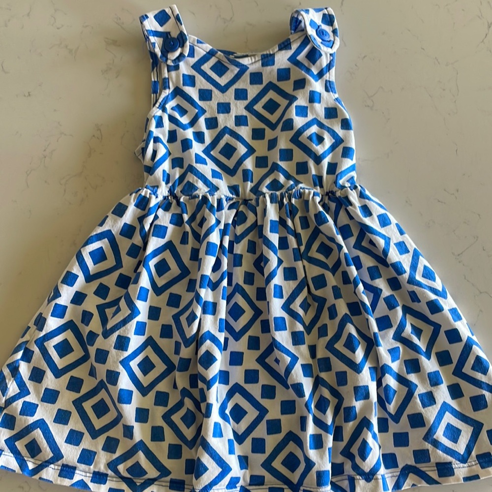 Geo pattern toddler cotton tank dress